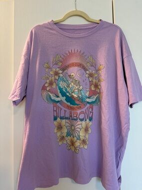 Billabong Lavender Graphic Short Sleeve Tee